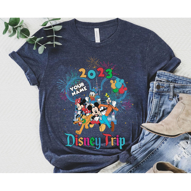 Custom Name Mickey And Friends Disney 2023 Trip Shirt  Personalized Disney World T-shirt  Disneyland Family Vacation Tee  Magic Kingdom - 4.jpg