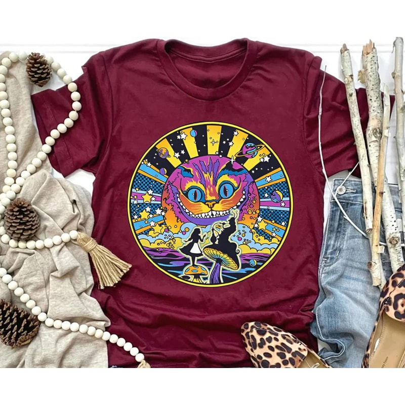 Disney Cheshire Cat Shirt Alice In Wonderland Disney T-shirt Walt Disney World Disneyland Trip Magic Kingdom Park Disney Birthday - 2.jpg