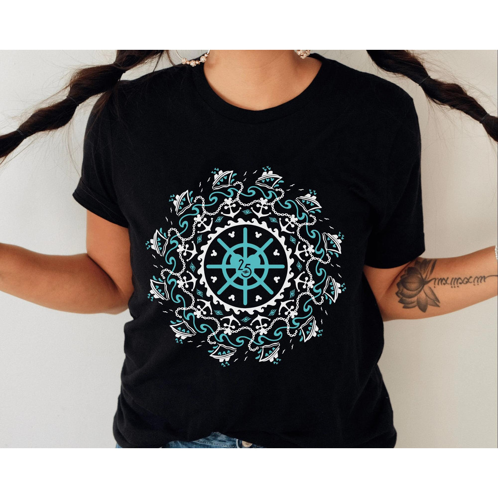 Disney Cruise Mandala Shirt  Cruise Line 25th Anniversary At Sea T-shirt  Disney Cruise Summer Family Trip  Disney Wish Magic Fantasy - 4.jpg