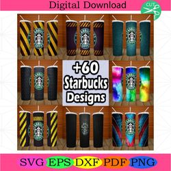 bundle 60 starbucks design, skinny tumbler png, love coffee png, full tumbler wrap60 design, skinny tumbler, straight ta