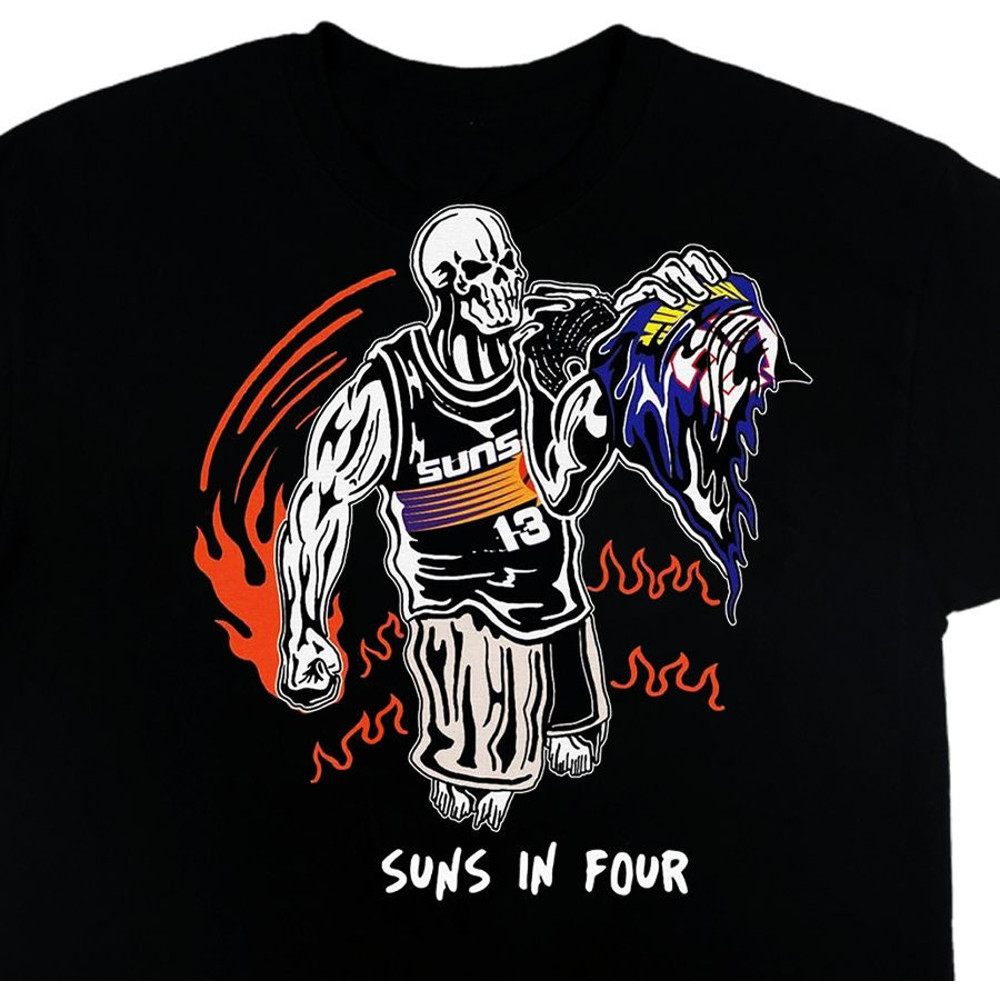 Warren Lotas  Suns In Four  T-shirt  NBA Suns in 4 shirt, Phoenix Suns Basketball Team , valley oop shirt , Devin booker shirt - UNISEX - 1.jpg