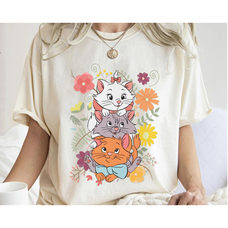Disney Retro 70S The Aristocats Toulouse Berlioz And Marie Shirt Walt Disney World T-shirt Disneyland 2023 Trip Disney Funny Tee - 4.jpg