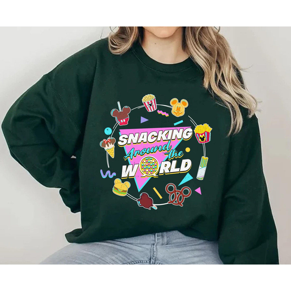 Disney Snack Around The World Drinking Around The World Shirt Retro 90s Disney Epcot Matching T-shirt Walt Disney World Trip Outfits - 3.jpg