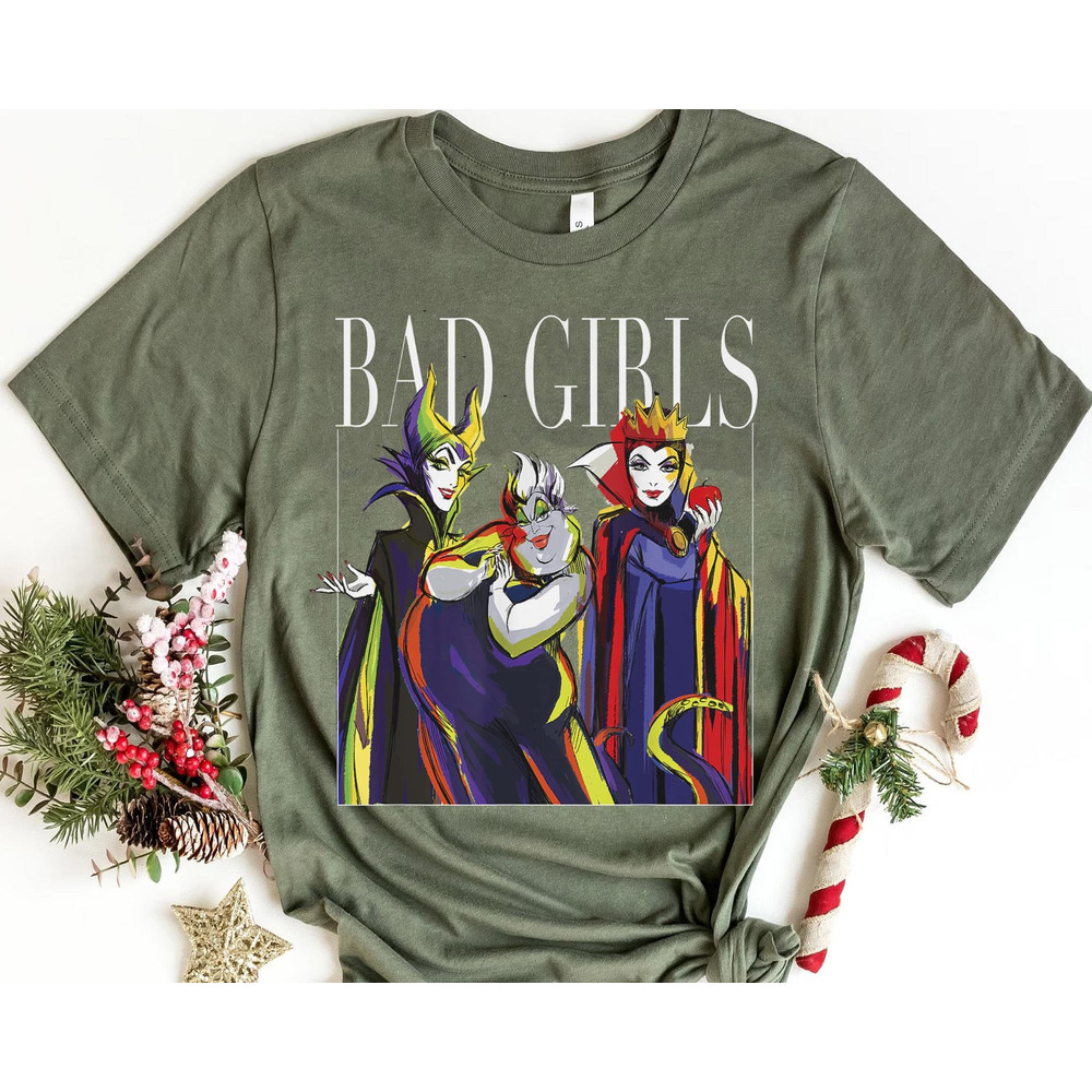 Disney Villains Bad Girls Group Ursula Maleficent Evil Queen Shirt Walt Disney World T-shirt Disneyland Family Vacation Trip Tee - 1.jpg