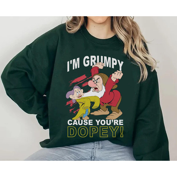 I'm Grumpy Cause You're Dopey Graphic Snow White And Seven Dwarfs Shirt  Grumpy Dwarf Disney T-shirt  Walt Disney World  Disney Birthday - 5.jpg