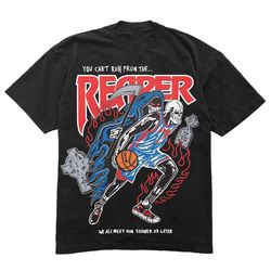 warren lotas the reaper   we all meet him sooner or later   t shirt   nba kevin duran