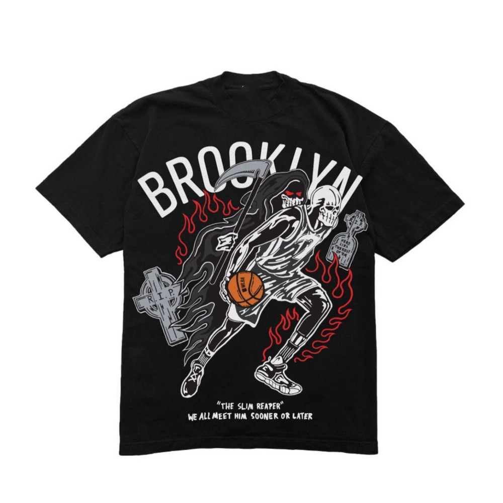 Warren Lotas x Brooklyn  The Slim Reaper  T-shirt  NBA Kevin Durant shirt, New york nets shirt, NBA Durant shirt - UNISEX - 1.jpg