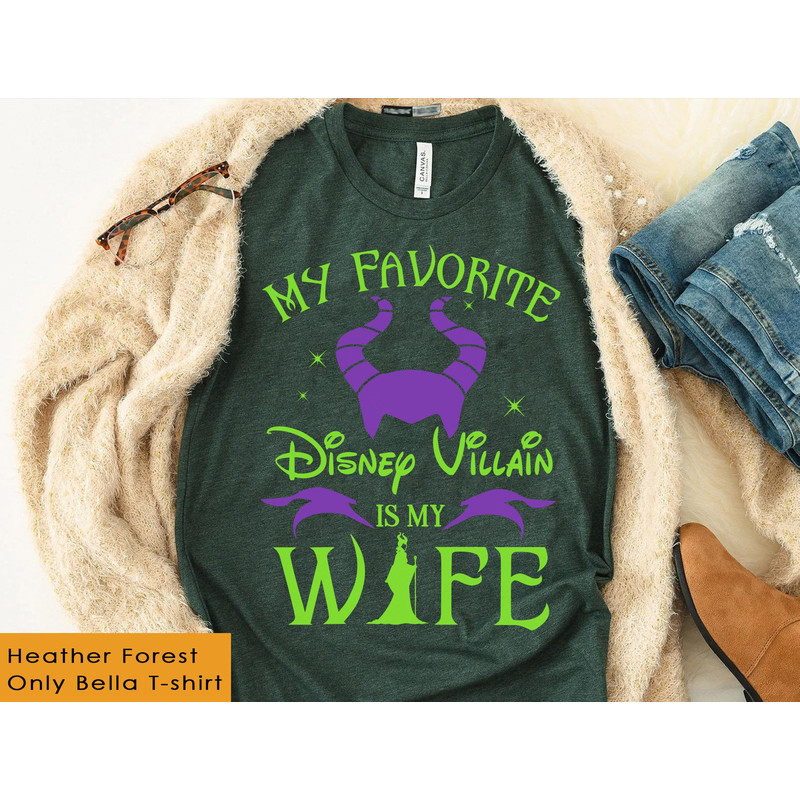 Maleficent Shirt My Favorite Disney Villain Is My Wife T-shirt Husband Wife Walt Disney World Disneyland Trip Funny Disney Gift - 4.jpg