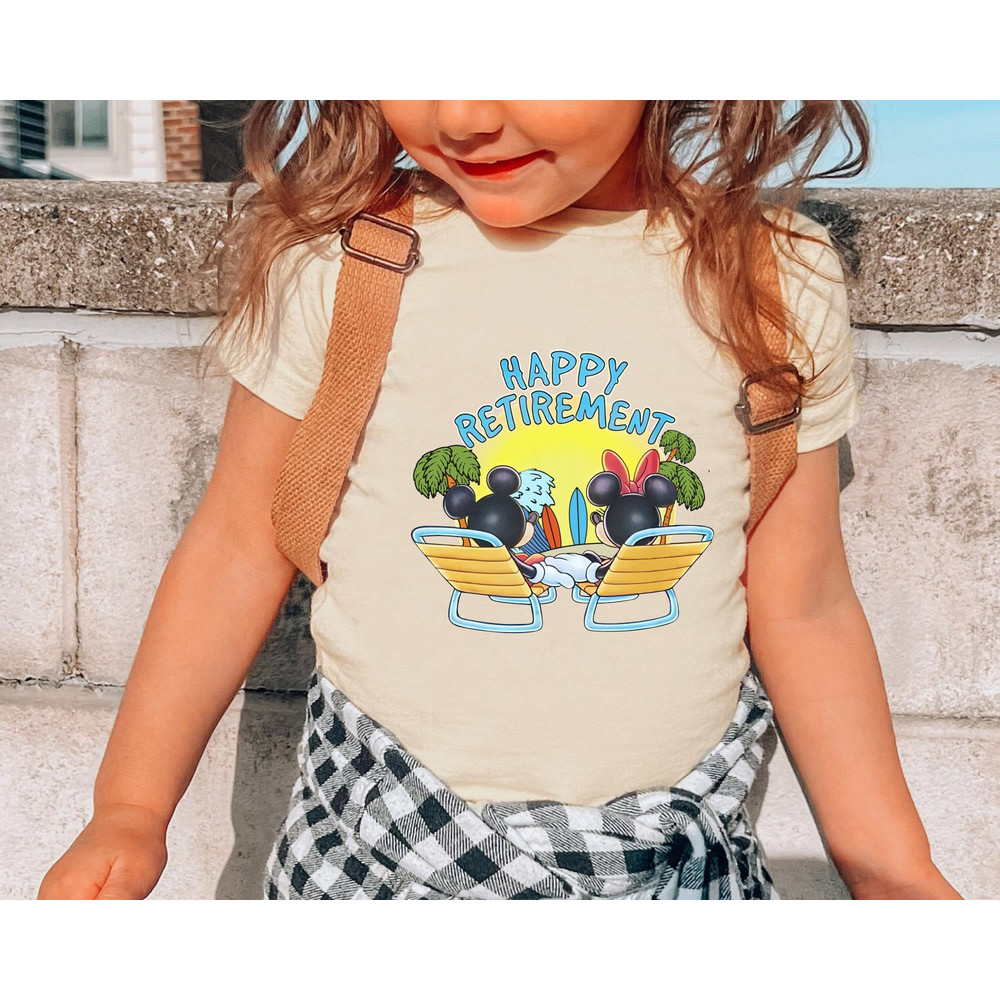 Mickey And Minnie Sunset Happy Retirement T-shirt Disney Retired 2023 Summer Beach Tee Walt Disney World T-shirt Funny Disneyland Trip - 5.jpg