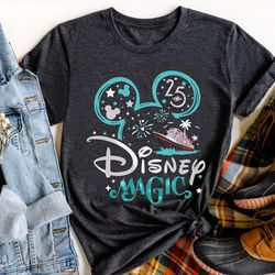 mickey disney fantasy dream wonder wish magic shirt, 25th silver anniversary at