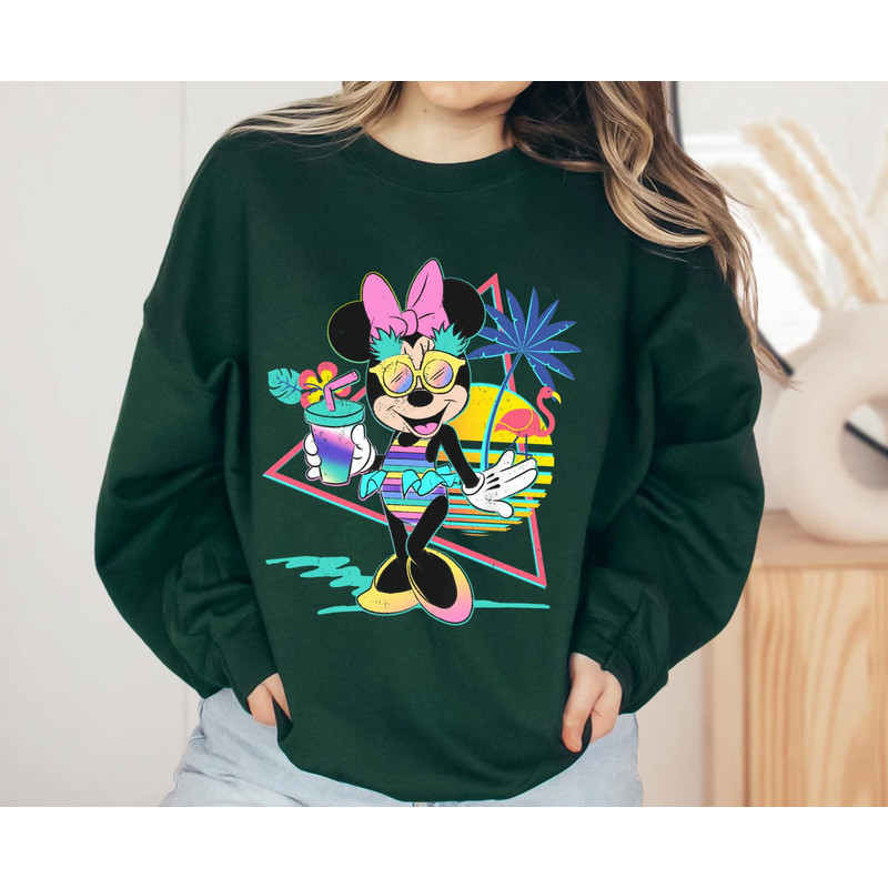 Retro 80s Disney Minnie Mouse Unicorn Stripes Pineapples Shirt Disney Summer Vibes Summer Vacation Tee Disney Family Matching T-shirt - 4.jpg