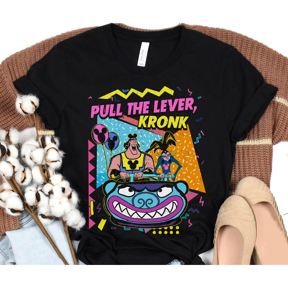 Retro 90s Yzma And Kronk Pull The Lever Shirt The Emperor's New Groove Disney T-shirt Walt Disney World Tee Disneyland Trip Gift - 2.jpg