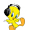 Looney Tunes Kids Tweety Headphones 01 Dark png, sublimation, digital download.png