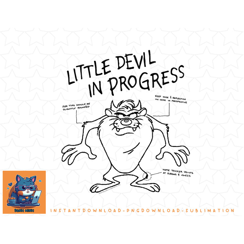 Looney Tunes Taz Little Devil In Progress png, sublimation, digital download.jpg