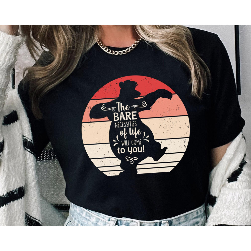 Retro Disney Baloo Bear Bare Necessities Shirt Disney The Jungle Book T-shirt Disney Birthday Walt Disney World Hollywood Studios - 5.jpg
