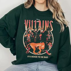 retro disney villains group sweatshirt, scar evil queen maleficent hades jafar t