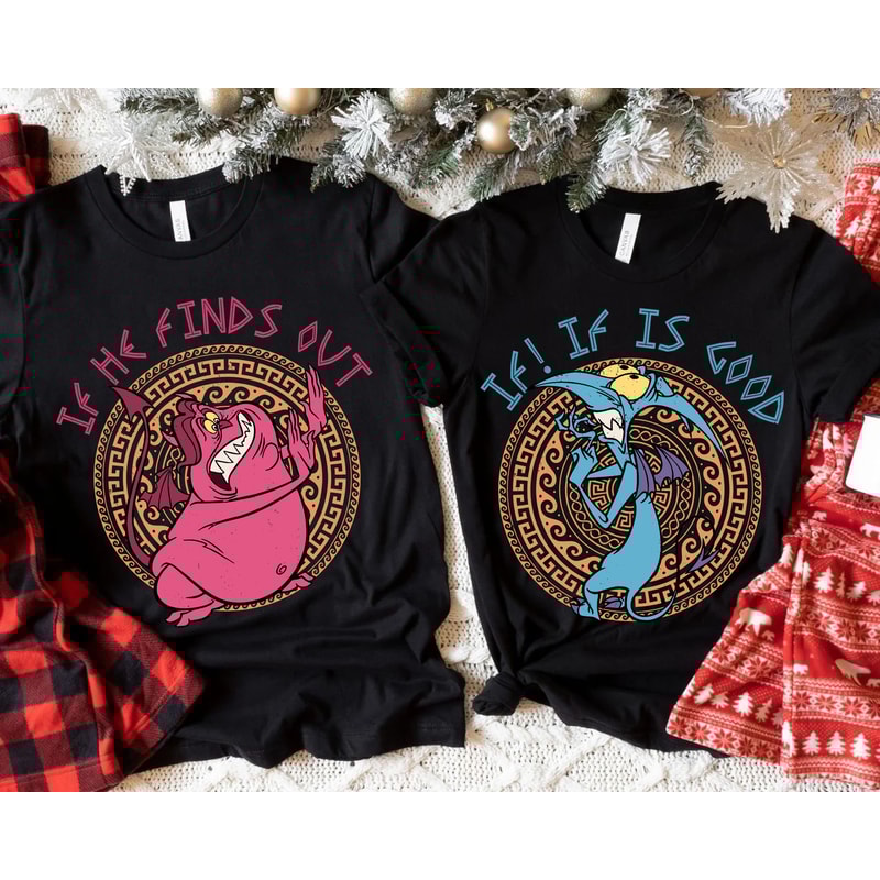 Retro Hercules Pain And Panic Matching Couple Shirt If He Finds Out If Is Good Walt Disney World Disneyland Trip Disney Couple Tee - 1.jpg
