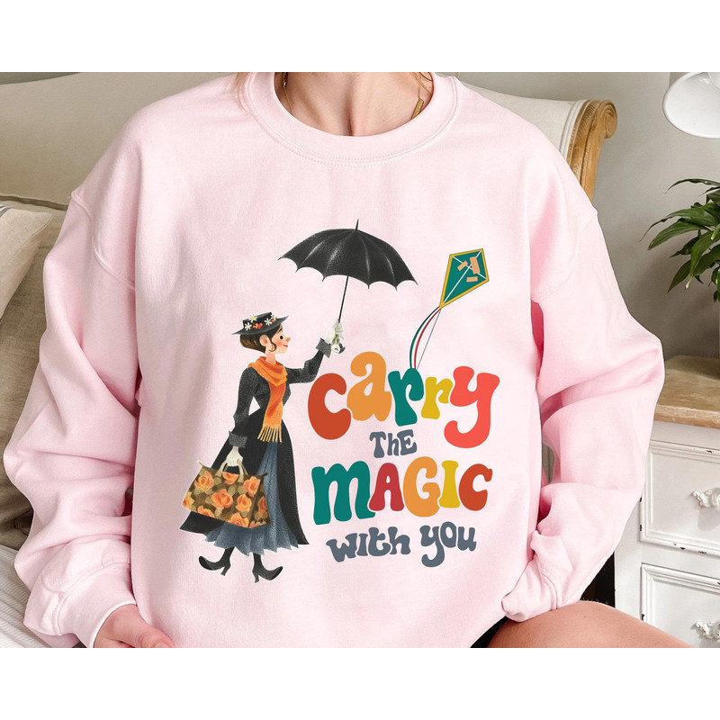 Retro Mary Poppins Carry The Magic With You Shirt Funny Disney T-shirt Walt Disney World Disneyland Trip Disney Birthday Gift - 2.jpg