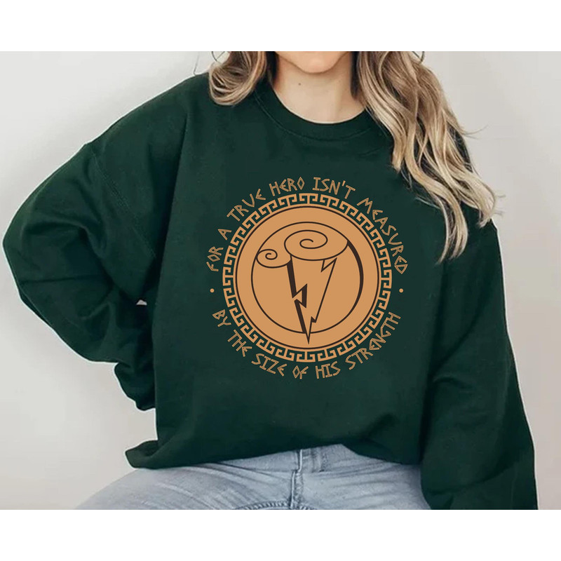 Retro Medallion Greek Gods A True Hero Isn't Measured By The Size Of His Strength Shirt  Hercules Disney T-shirt  Disneyland Trip Outfits - 2.jpg