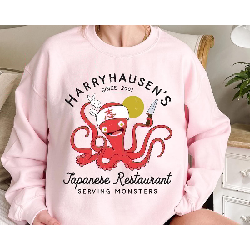 Retro Octopus Chef Harryhausen's Japanese Restaurant Shirt Monsters Inc Disney T-shirt Walt Disney World Shirt Disneyland Trip Outfits - 4.jpg