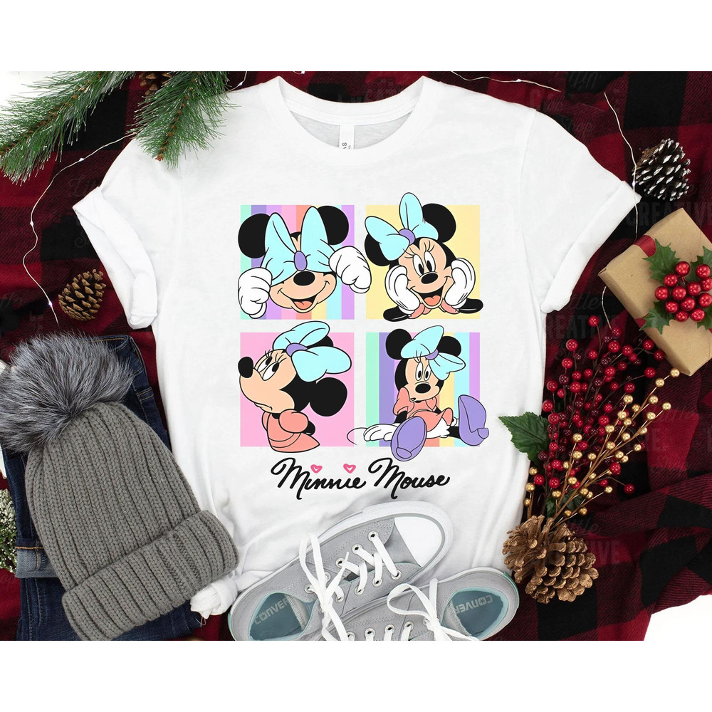 Retro Pastel Color Minnie Mouse Shirt  Mickey and Friends T-shirt  Walt Disney World  Disneyland Family Vacation Trip  Magic Kingdom - 2.jpg