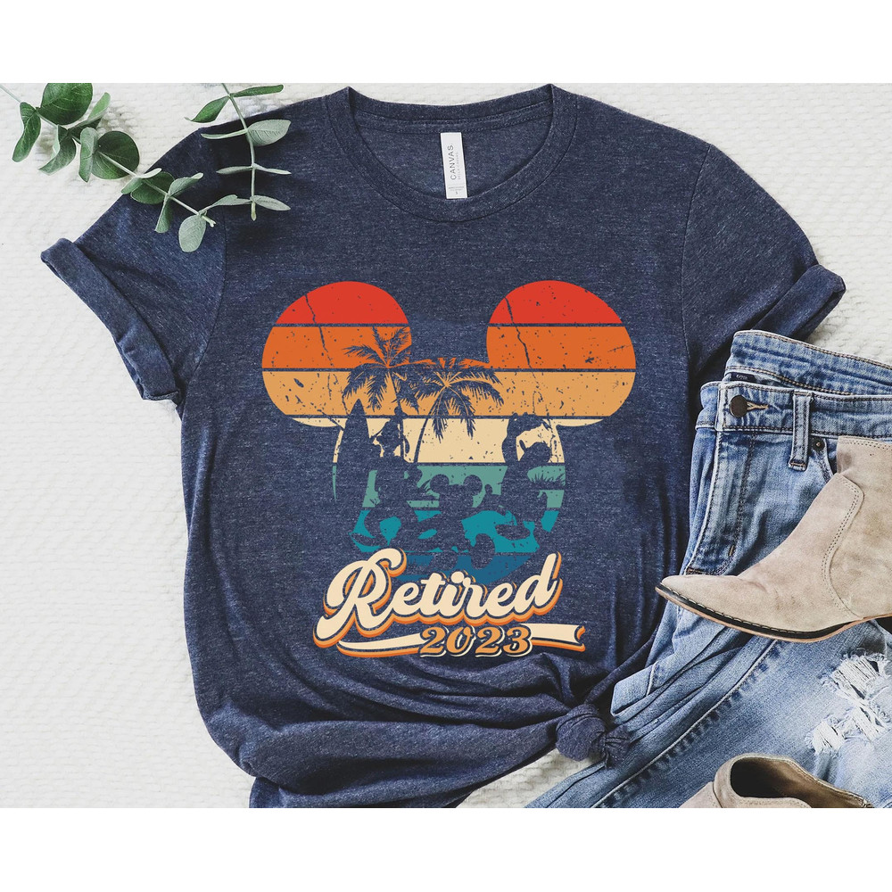 Retro Sunset Retired 2023 Mickey and Friends Shirt Disney Retirement T-shirt Walt Disney World Tee Funny Disneyland Vacation Trip - 5.jpg