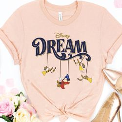 sorcerer mickey mouse and magic broom fantasia disney dream shirt, disney cruise