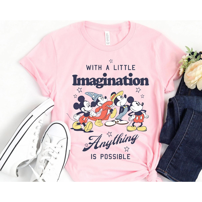 Sorcerer Mickey With Little Imagination Anything Possible Shirt Fantasmic Disneyland Tee Disney's Fantasia T-shirt Hollywood Studios - 4.jpg