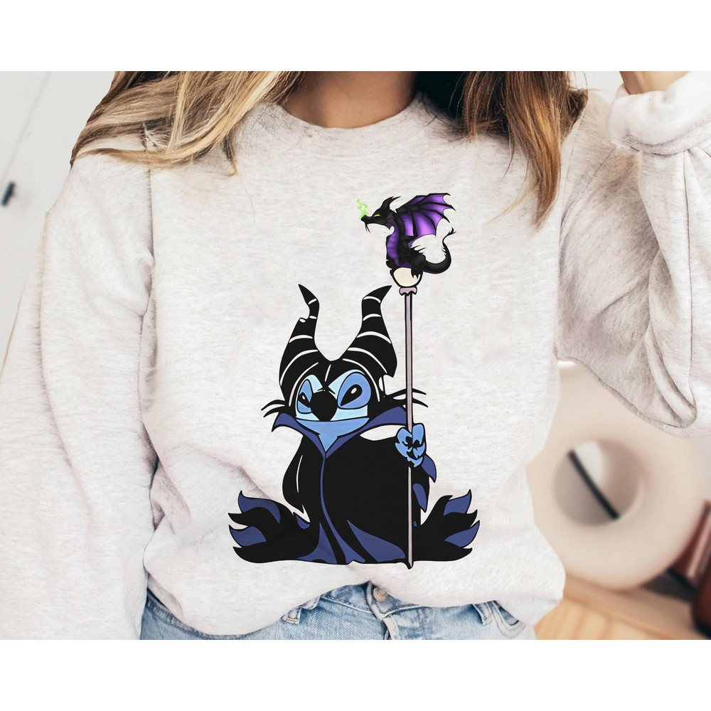 Stitch Cosplay Maleficent Murphy Dragon Shirt Evil Fairy Stitch Sleeping Beauty T-shirt Fantasmic Disneyland Family Vacation Trip - 3.jpg