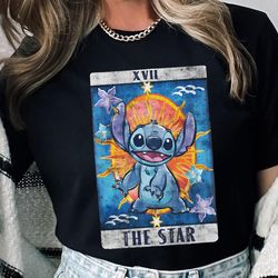 stitch star the sun tarot card shirt, disney lilo and stitch tee, disney birthda
