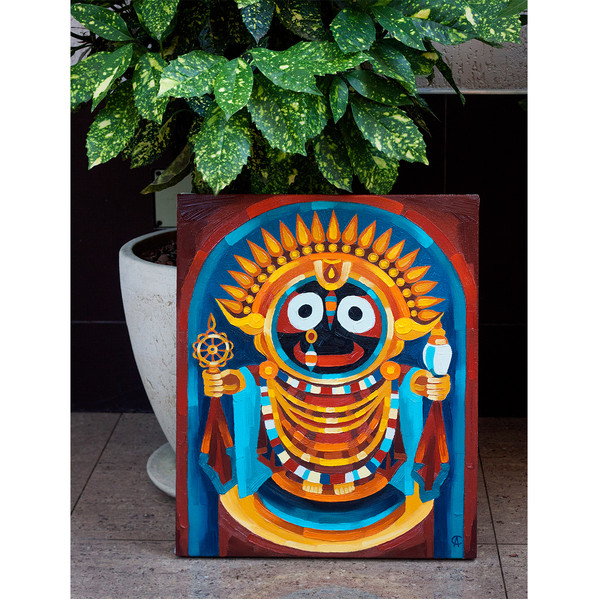 Jagannath art Indian painting Spiritual artwork Jagannatha decor — копия (2).jpg