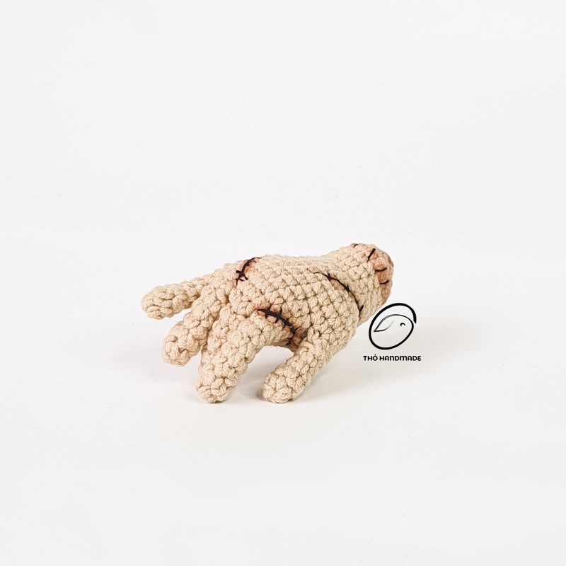 Wednesday Addams & Thing crochet amugurumi, crochet wednsday doll, gothic doll, handmade doll, amigurumi horror, amigurumi wednesday addams. (4).jpg