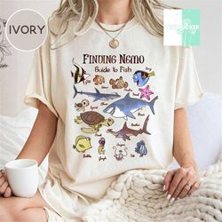 disney pixar finding nemo squad fish guide graphic comfort colors shirt, magic kingdom holiday unisex shirt family birth