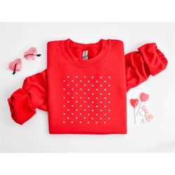 Doodle Hearts Sweatshirt, Hearts Shirt, Doodle Hearts Tee, Love Sweatshirt, Valentines Day Sweater, Valentines Day Shirt