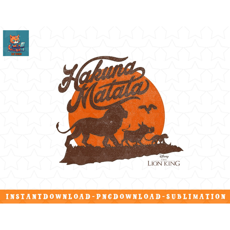 Disney The Lion King Simba And Friends Sunset Hakuna png, sublimation, digital download.jpg