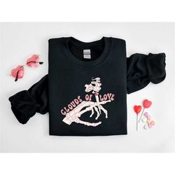 clouds of love sweatshirt, skeleton hands shirt, valentines day shirt, valentine shirt, couple valentine tee, gifts for