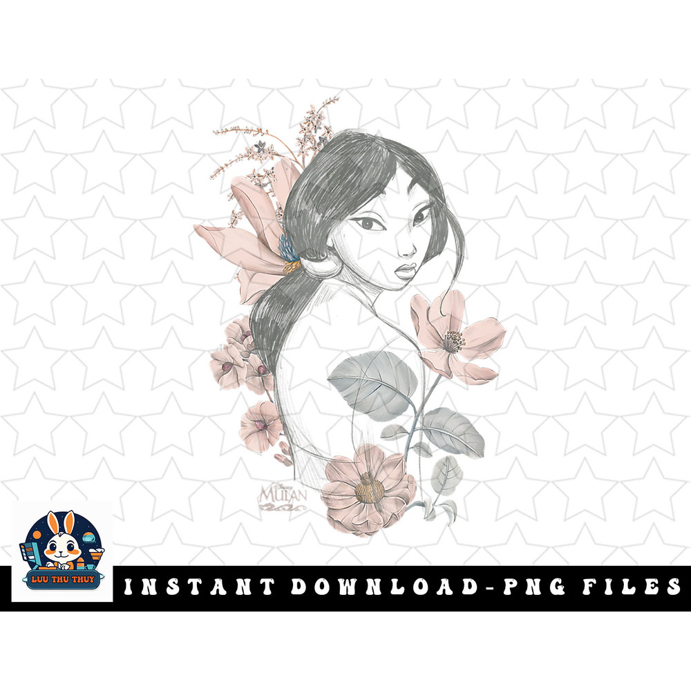 Disney Mulan Mulan Over The Shoulder Magnolia Sketch png, sublimation, digital download.jpg