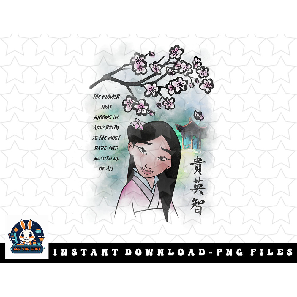 Disney Mulan Mulan Painted Blossoms Beautiful Flower png, sublimation, digital download.jpg