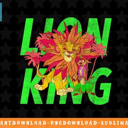 disney the lion king simba and timon neon png, sublimation, digital download