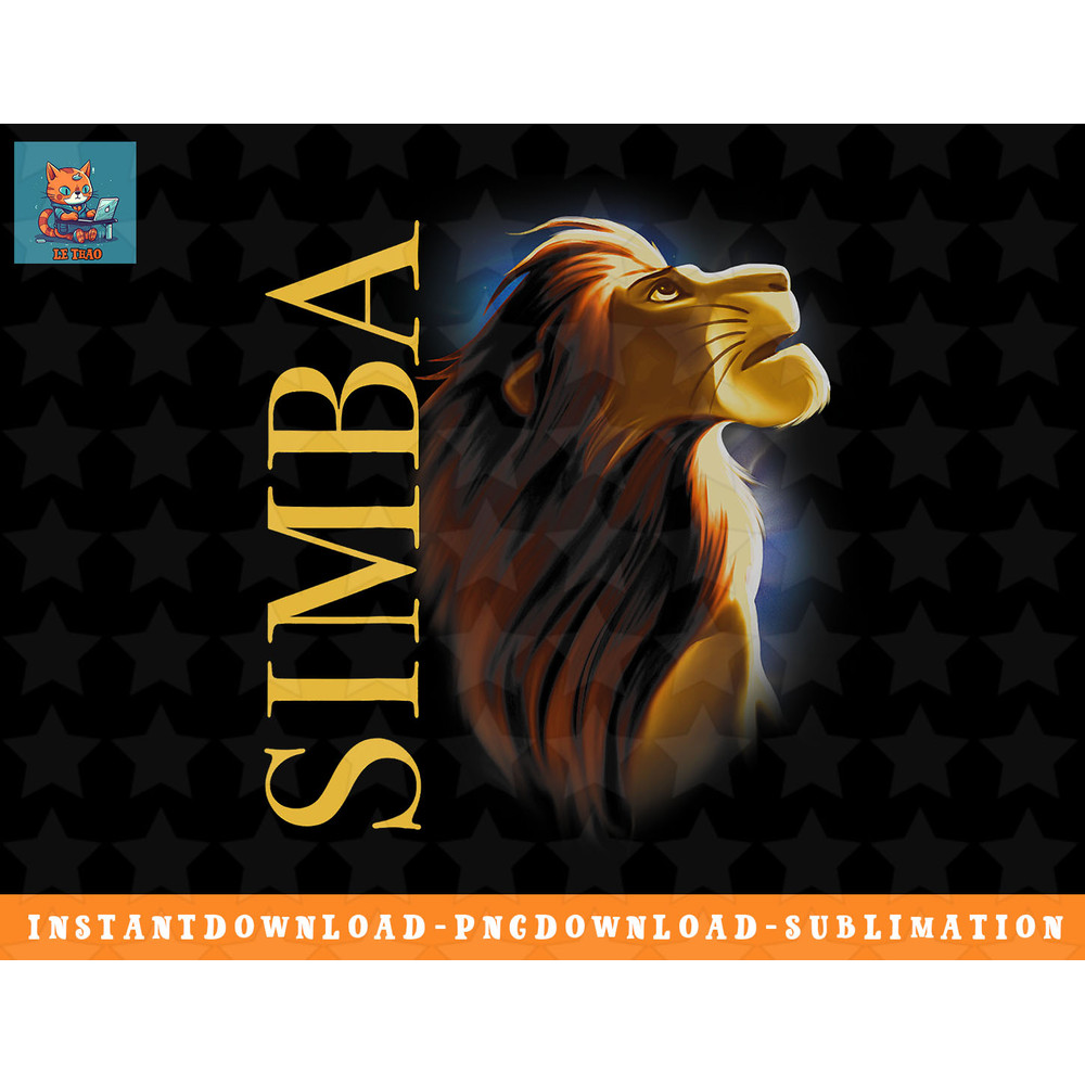 Disney The Lion King Simba Dark Portrait png, sublimation, digital download.jpg