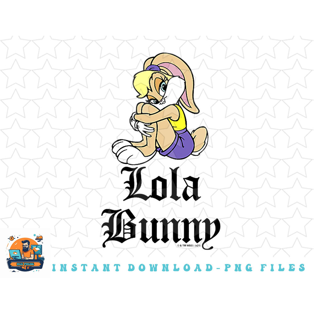Looney Tunes Lola Bunny Centered Seated Pose png, sublimation, digital download.jpg