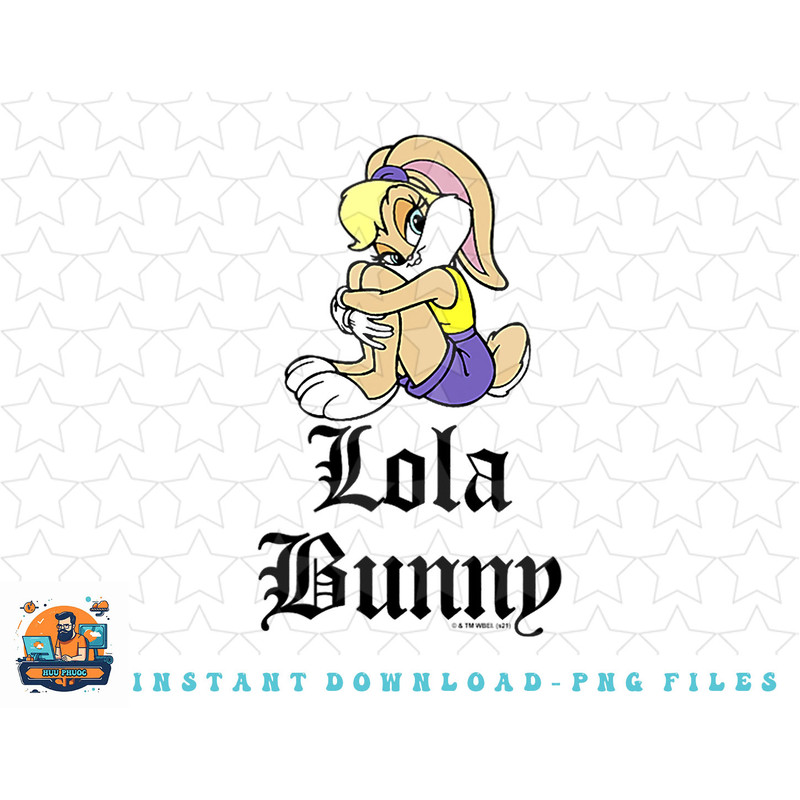 Looney Tunes Lola Bunny Centered Seated Pose png, sublimation, digital download.jpg