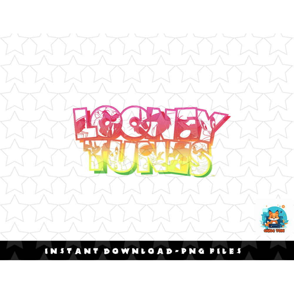 Looney Tunes Rainbow Text Fill Logo png, sublimation, digital download.jpg