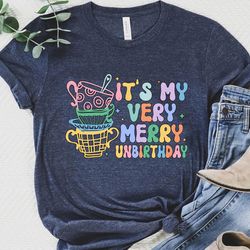 tea party its my very merry unbirthday disney shirt, alice in wonderland tee