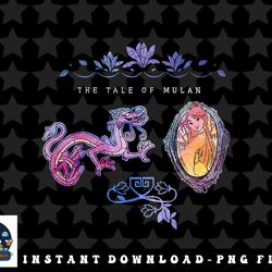 disney mulan mushu & mulan stained glass portraits png, sublimation, digital download