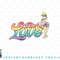 Looney Tunes Lola Bunny Love Cursive Rainbow png, sublimation, digital download.jpg
