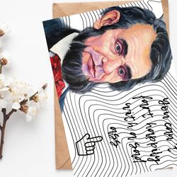digital greeting card with the leader abraham lincoln.