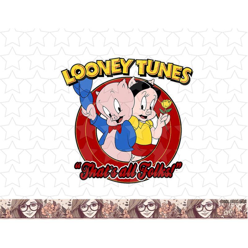 Looney Tunes Porky & Petunia Pig Thats All Folks png, sublimation, digital download .jpg