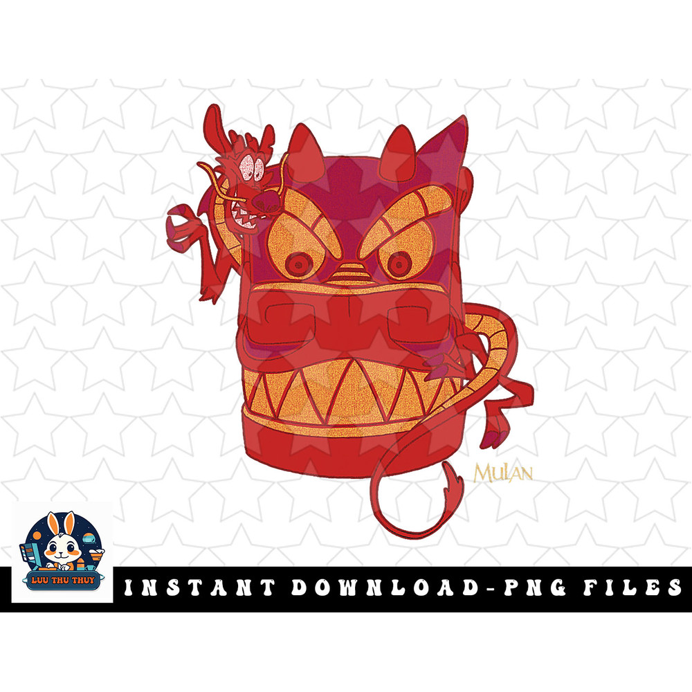 Disney Mulan Mushu & The Firework Dragon Head png, sublimation, digital download.jpg