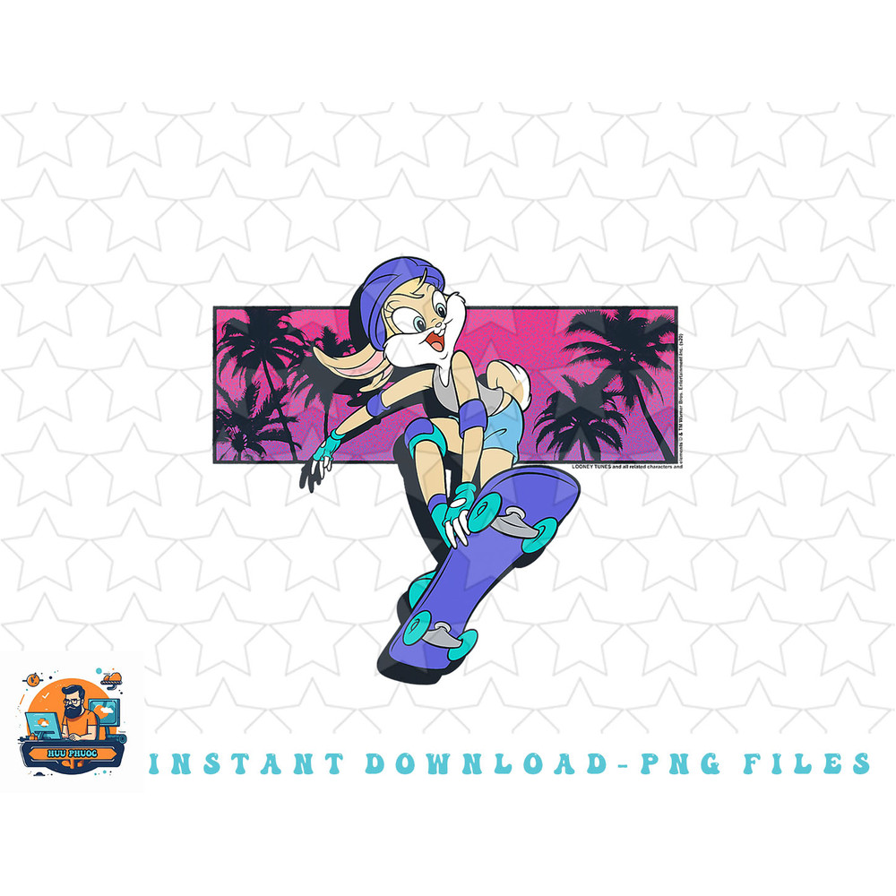 Looney Tunes Lola Bunny Skateboard Portrait png, sublimation, digital download.jpg